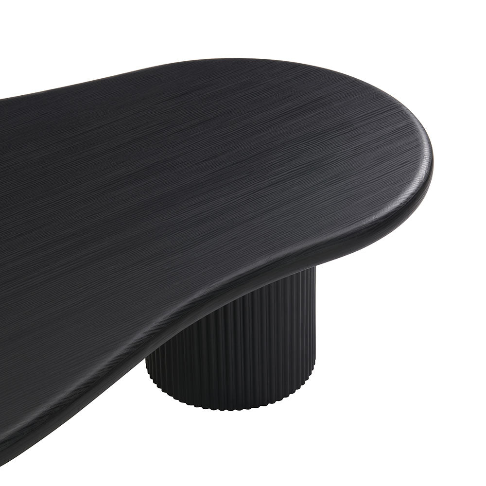 Couchtisch Tornio Oval – Schwarz