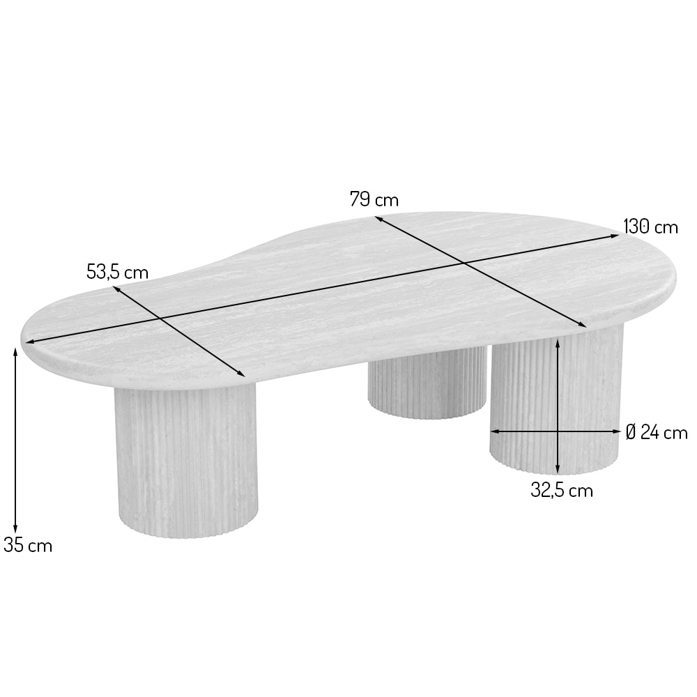 Couchtisch Tornio Oval – Schwarz