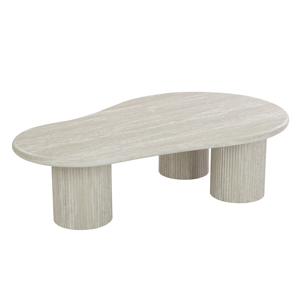 Couchtisch Tornio Oval – Hellgrau