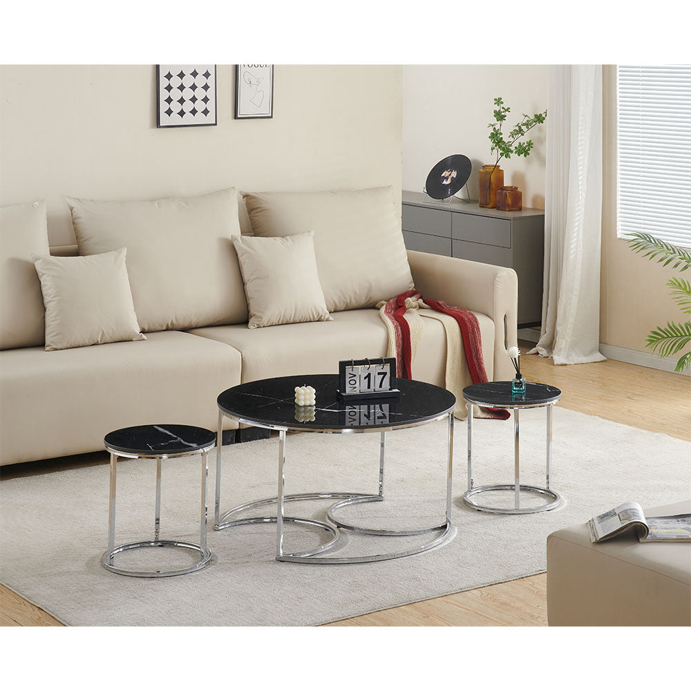 Couchtisch Lamego – Schwarz/Silber