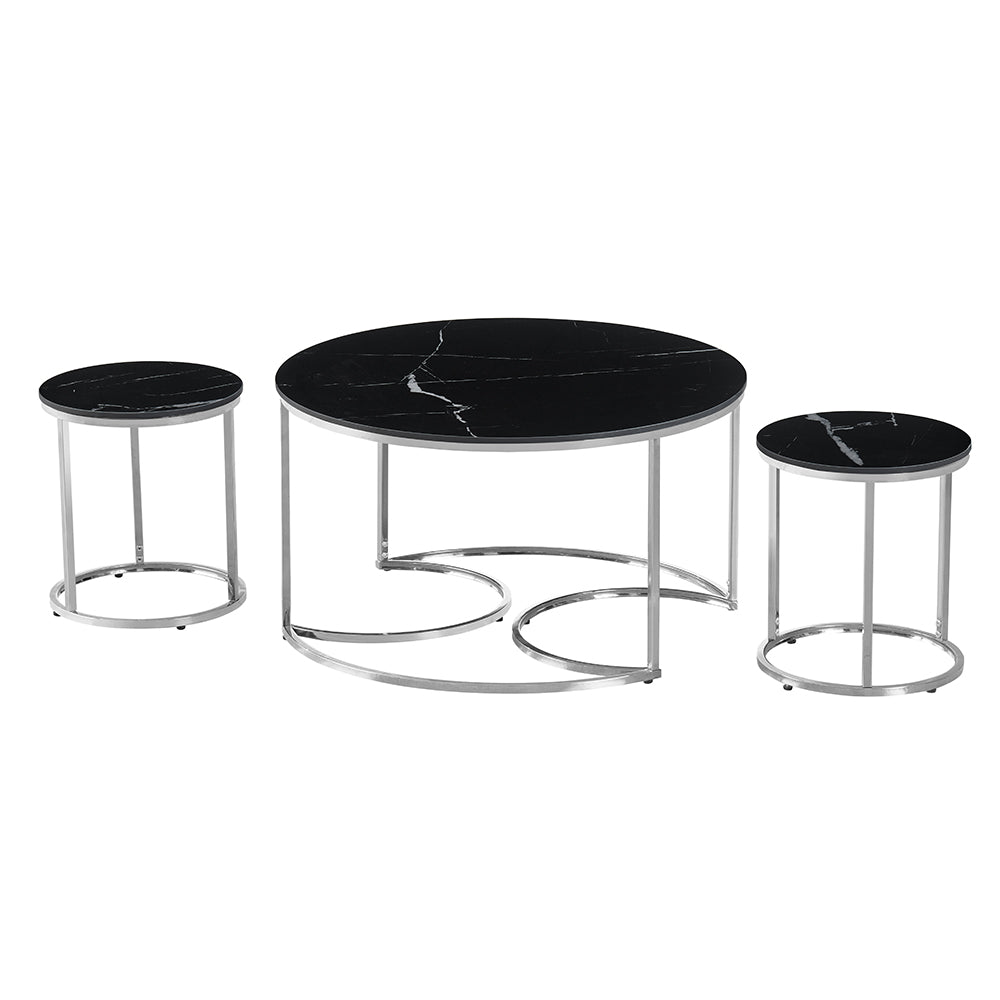Couchtisch Lamego – Schwarz/Silber