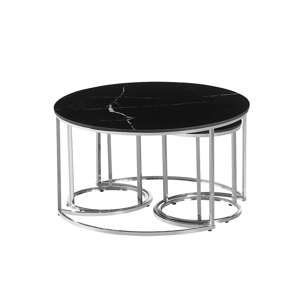 Couchtisch Lamego – Schwarz/Silber