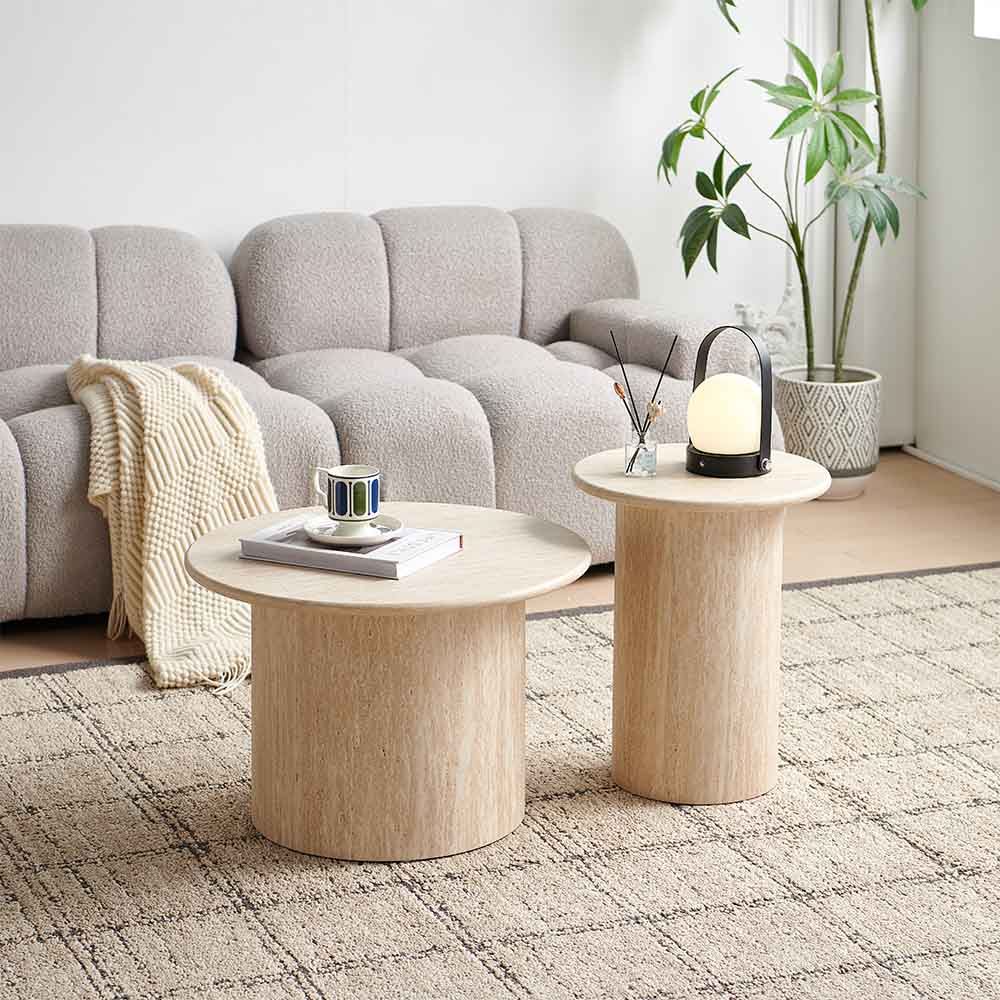 Couchtisch Mezica – Travertine (2er Set)