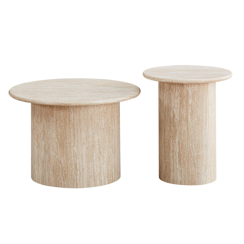 Couchtisch Mezica – Travertine (2er Set)