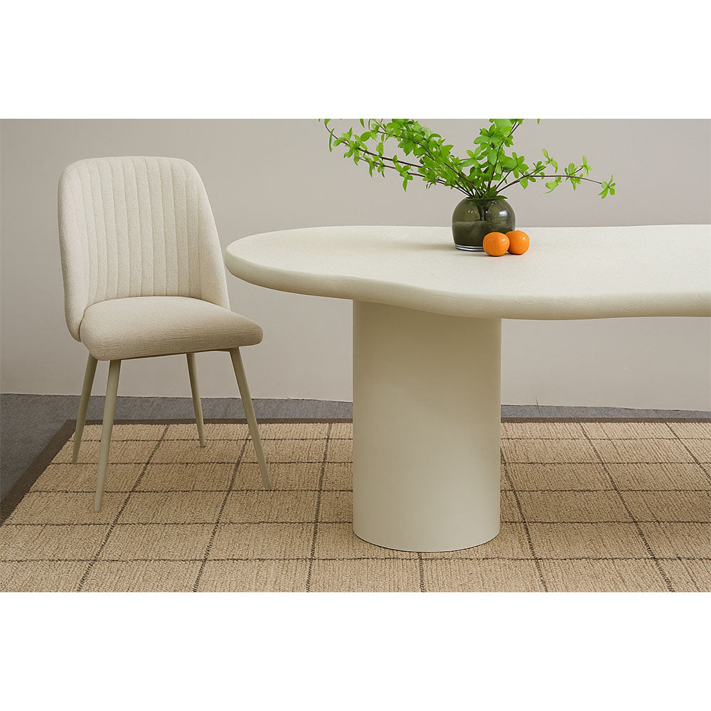 Esstisch Utena – Creme Betonoptik