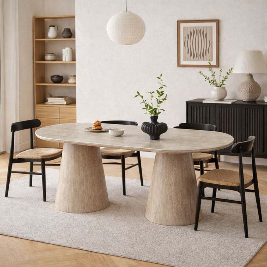 Esstisch Elvas – Keramik / Travertine