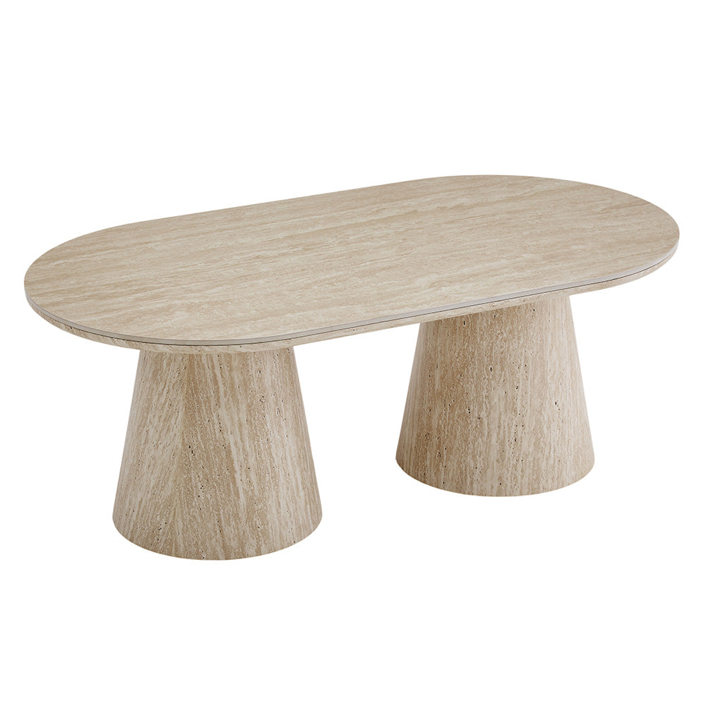 Couchtisch Elvas – Keramik / Travertine