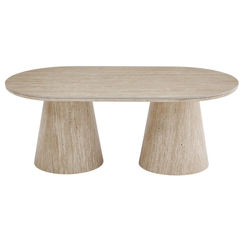 Couchtisch Elvas – Keramik / Travertine