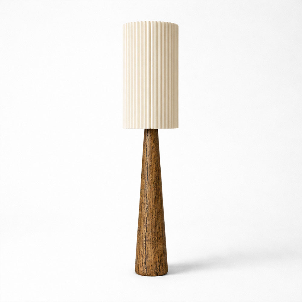 Stehlampe Lucerne - Walnuss / Creme