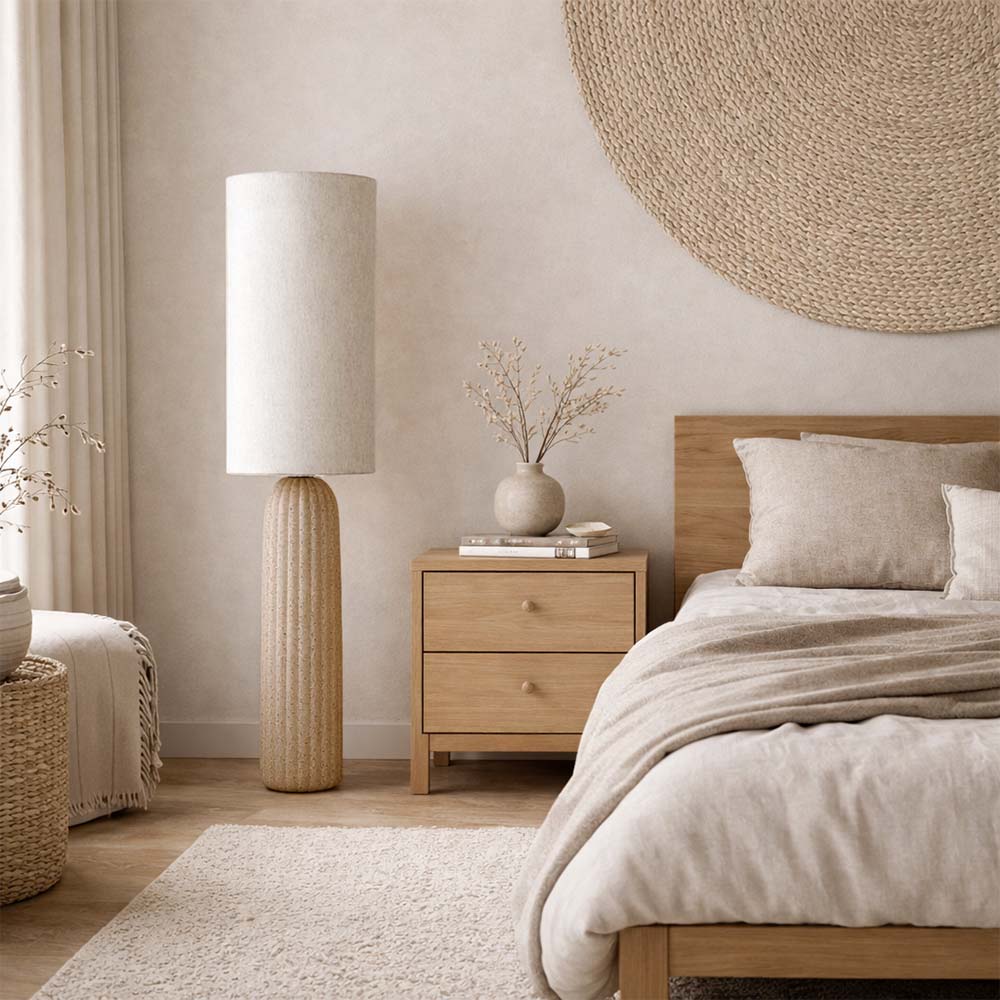 Stehlampe Mons - Beige