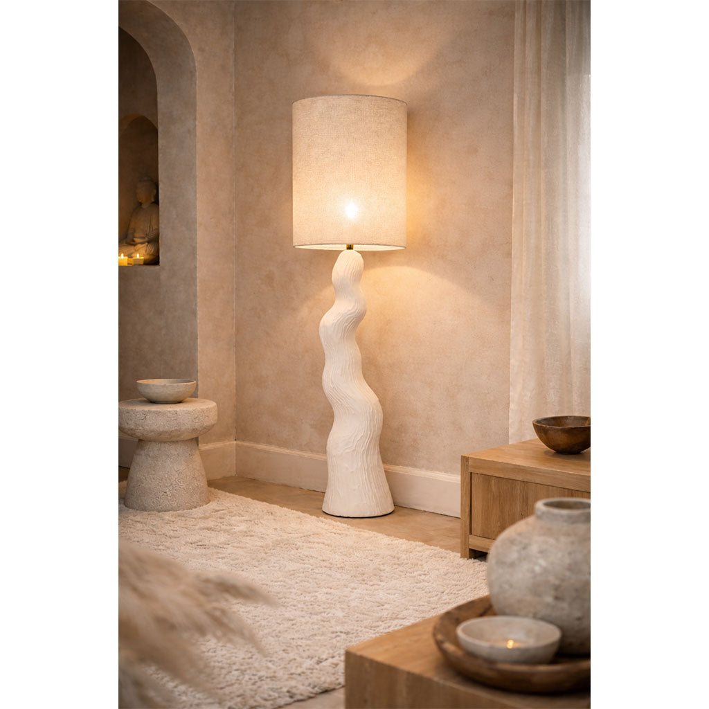 Stehlampe Bitola - Creme