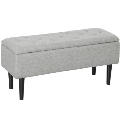 CashmereEase Storage Bench - Grau