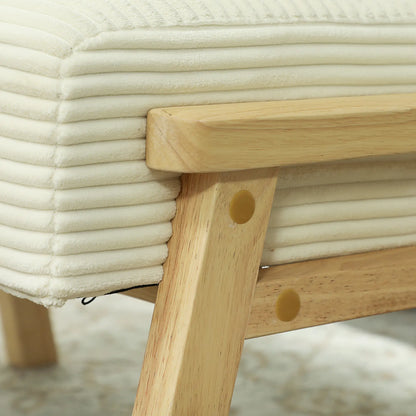 RidgeComfort Hocker - Cremeweiß