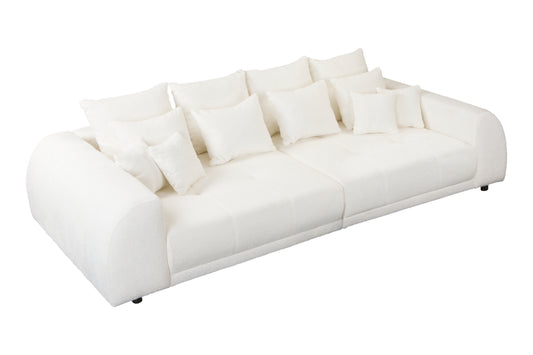 Big Sofa Vanessa – Großzügiger Komfort trifft auf weiche Eleganz - Weiß