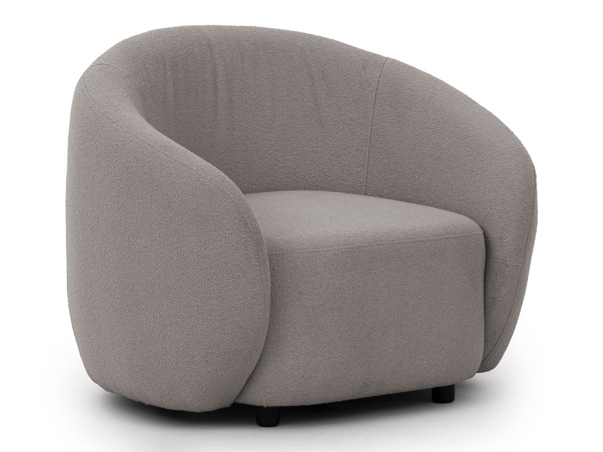 Bloom Bouclé Sessel - Grau