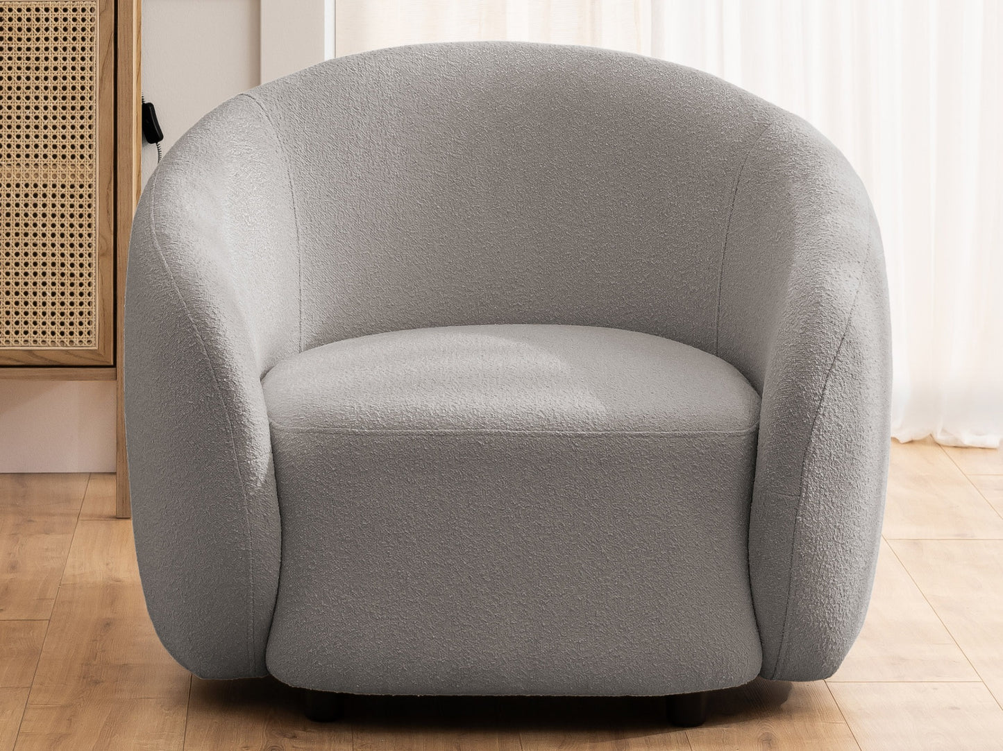 Bloom Bouclé Sessel - Grau