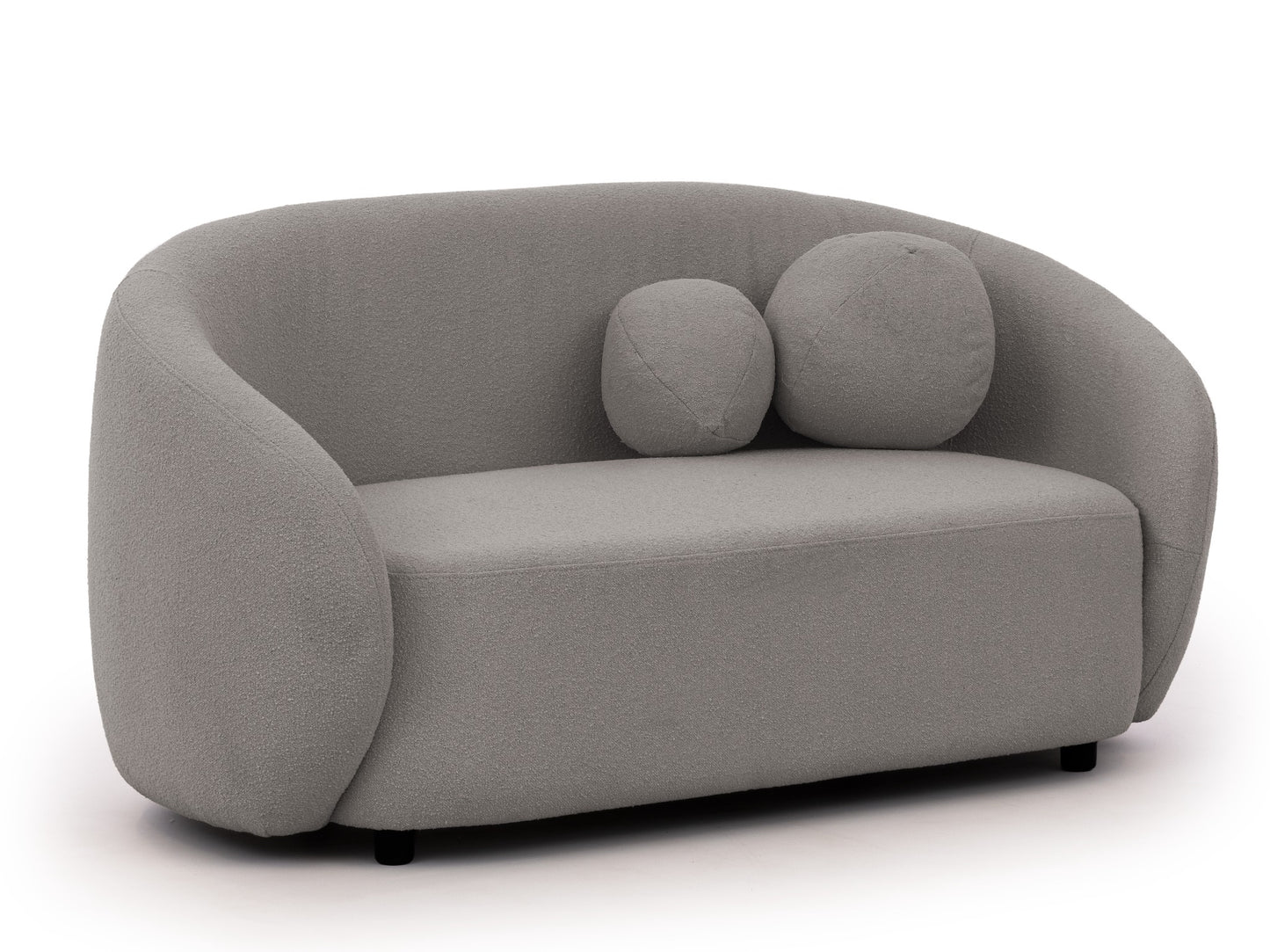 Bloom 2er Sofa - Modernes Bouclé-Sofa - Grau