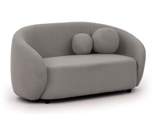 Bloom 2er Sofa - Modernes Bouclé-Sofa - Grau