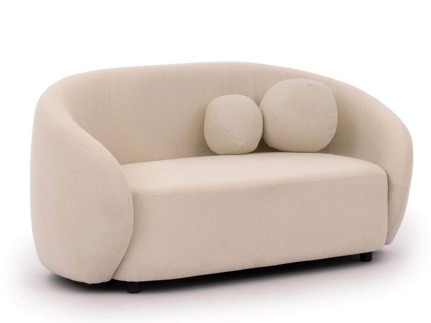 Bloom 2er Sofa - Modernes Bouclé-Sofa - Creme