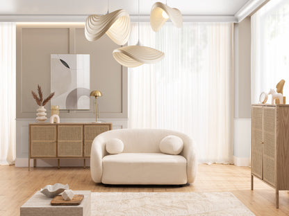 Bloom 2er Sofa - Modernes Bouclé-Sofa - Creme