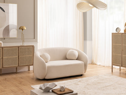 Bloom 2er Sofa - Modernes Bouclé-Sofa - Creme