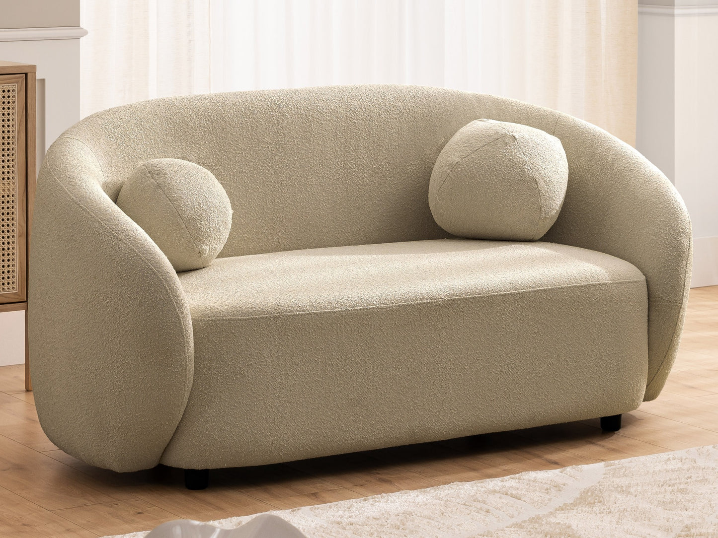 Bloom 2er Sofa - Modernes Bouclé-Sofa - Braun