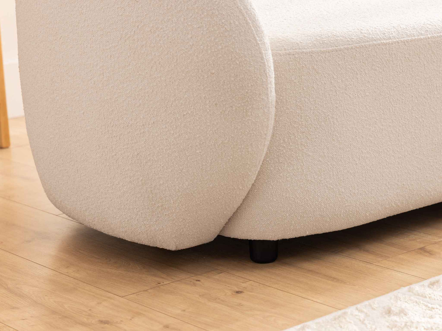 Bloom 3er Sofa - Modernes Bouclé-Sofa - Cream