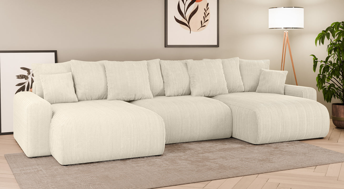 Sofa Luma U-Form - Raum für Entspannung, Stil für Ihr Zuhause - Beige