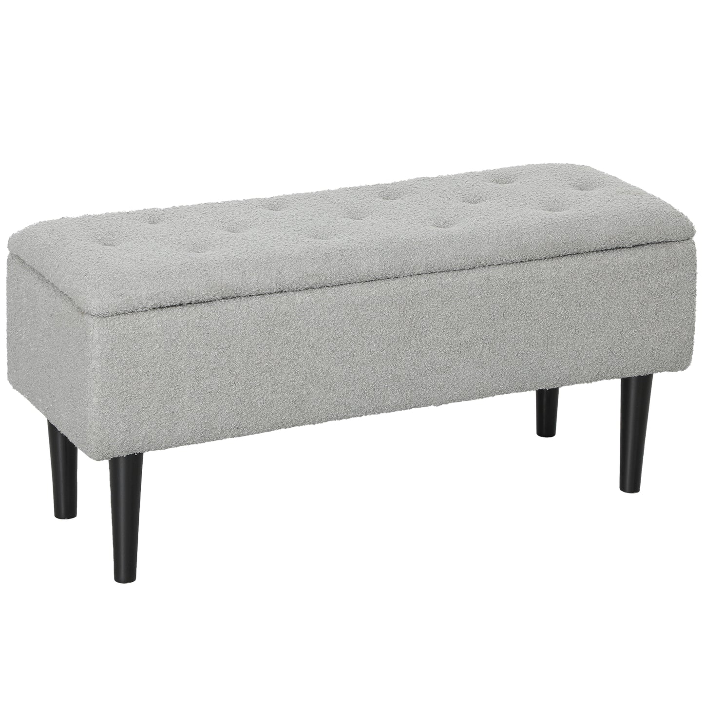 CashmereEase Storage Bench - Grau
