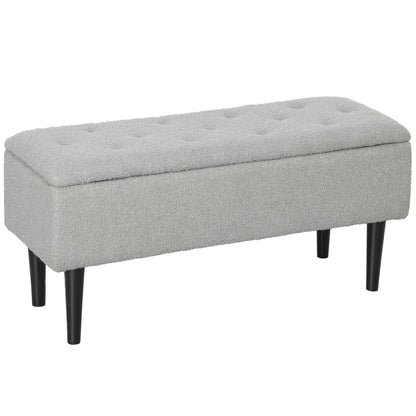 CashmereEase Storage Bench - Grau