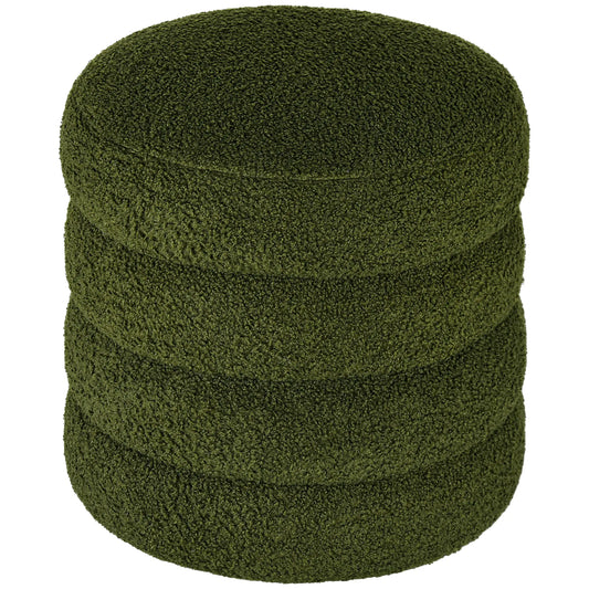 TeddySoft Round Ottoman - Grün