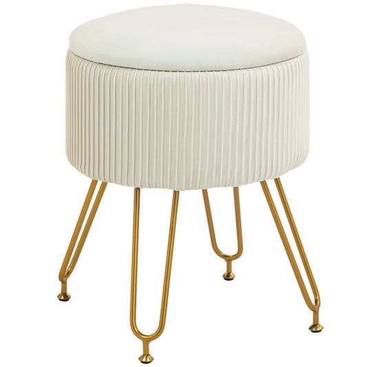 VeroTurn Storage Hocker - Cremeweiß