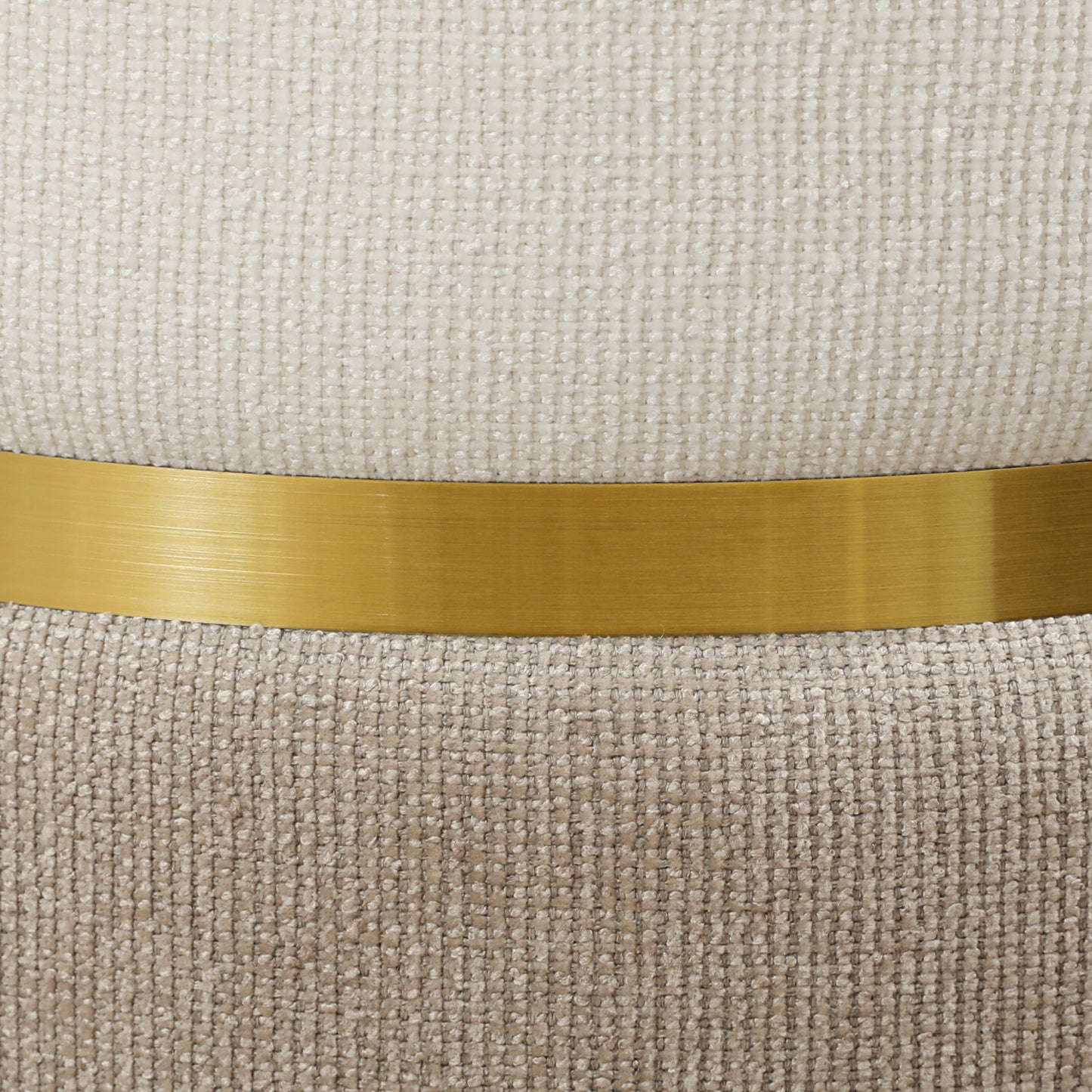 ChenilleRing Accent Ottoman - Cremeweiß
