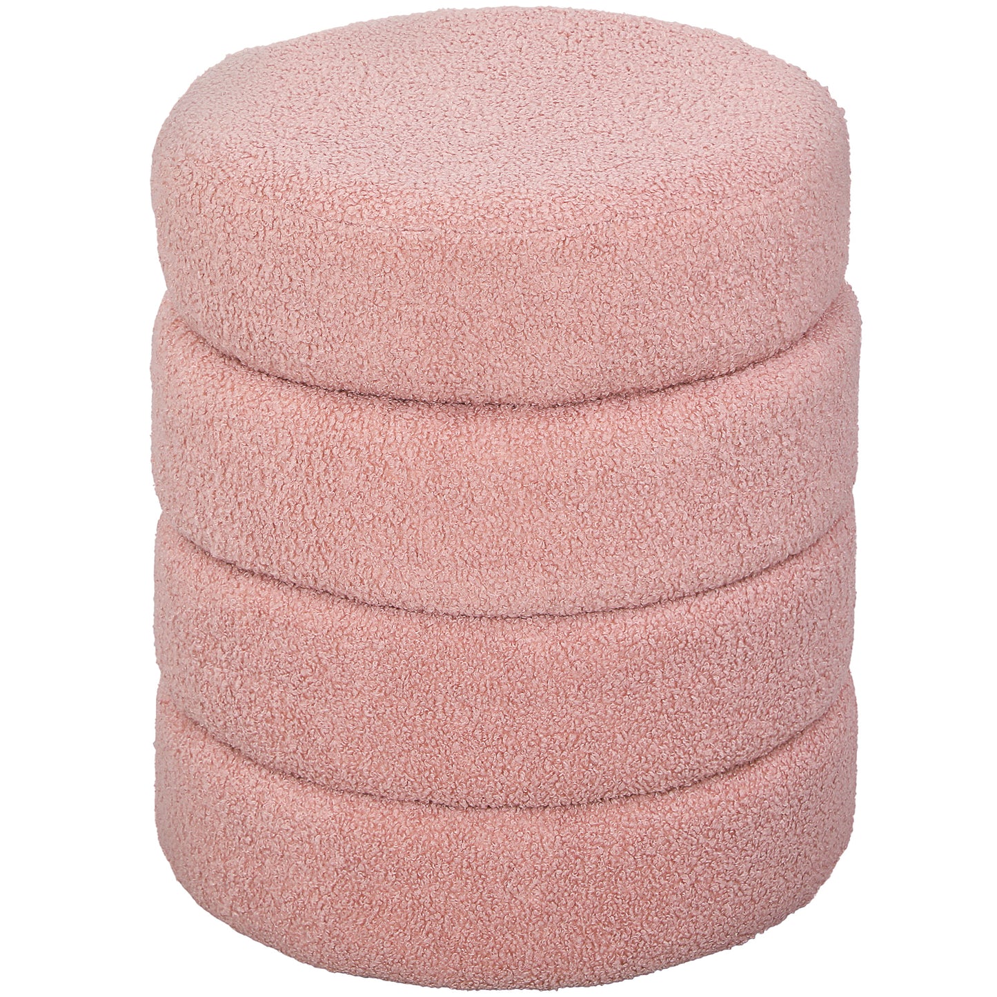 TeddySoft Round Ottoman - Rosa