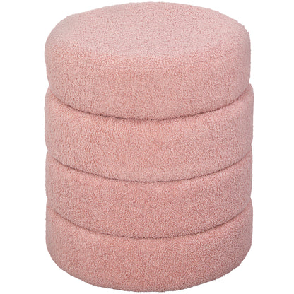 TeddySoft Round Ottoman - Rosa