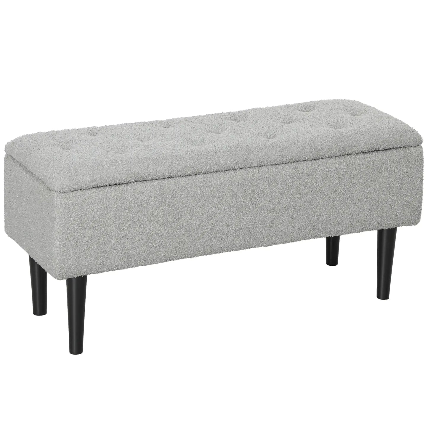 CashmereEase Storage Bench - Grau