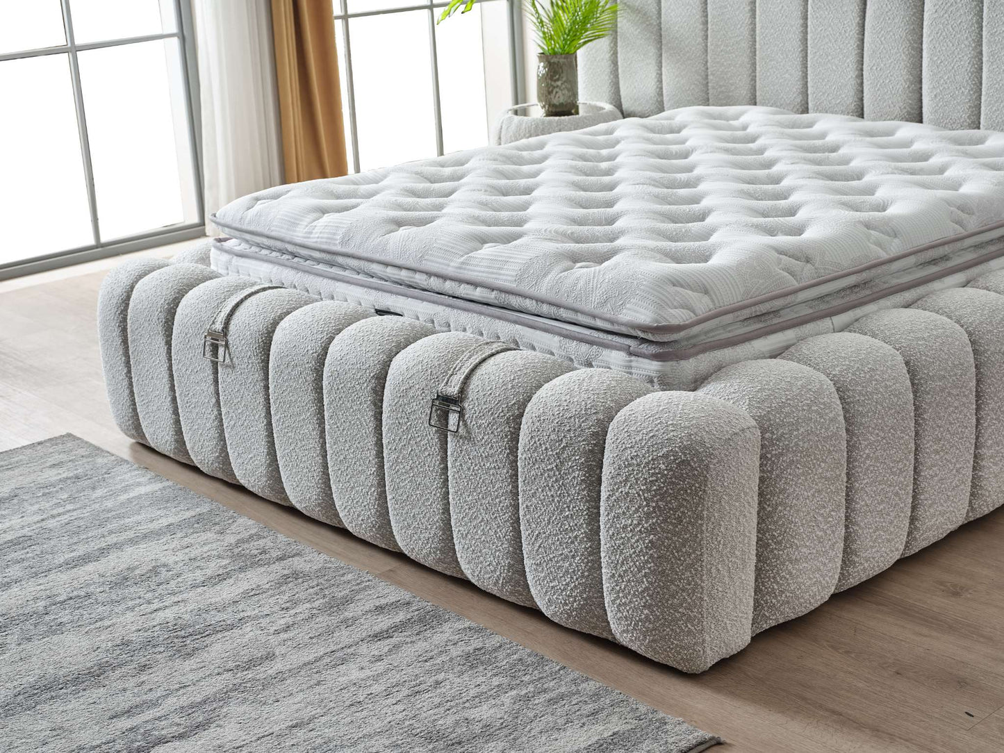 Boxspringbett Polo - Komfort, der dich umarmt - Creme-Beige