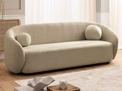 Bloom 3er Sofa - Modernes Bouclé-Sofa - Braun
