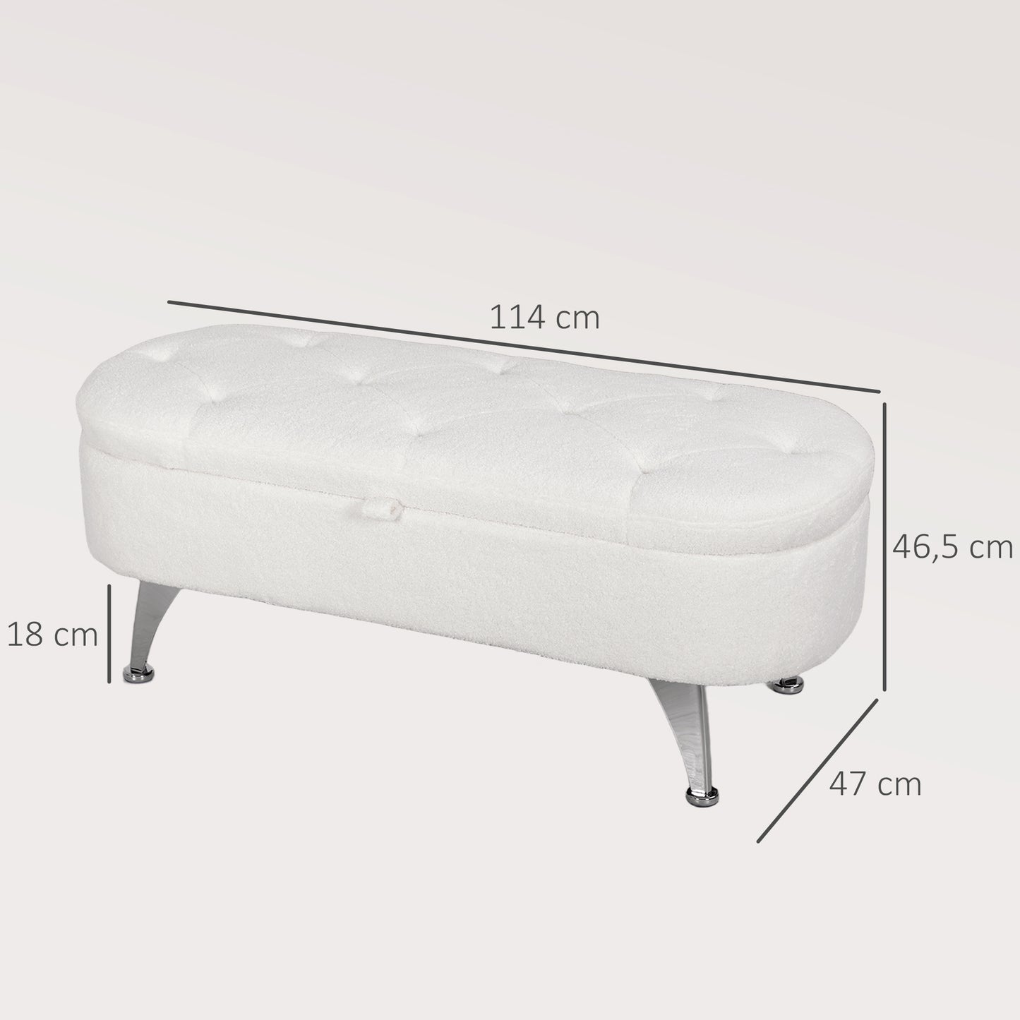 PlushStore Bench - Weiß