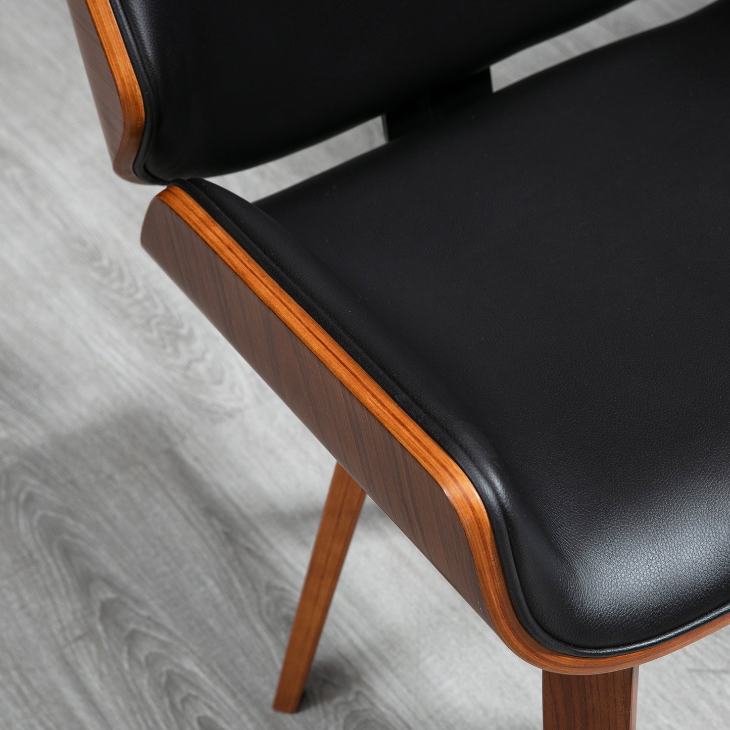 RetroBlend Duo – 2er-Set Vintage-Esszimmerstühle - Schwarz