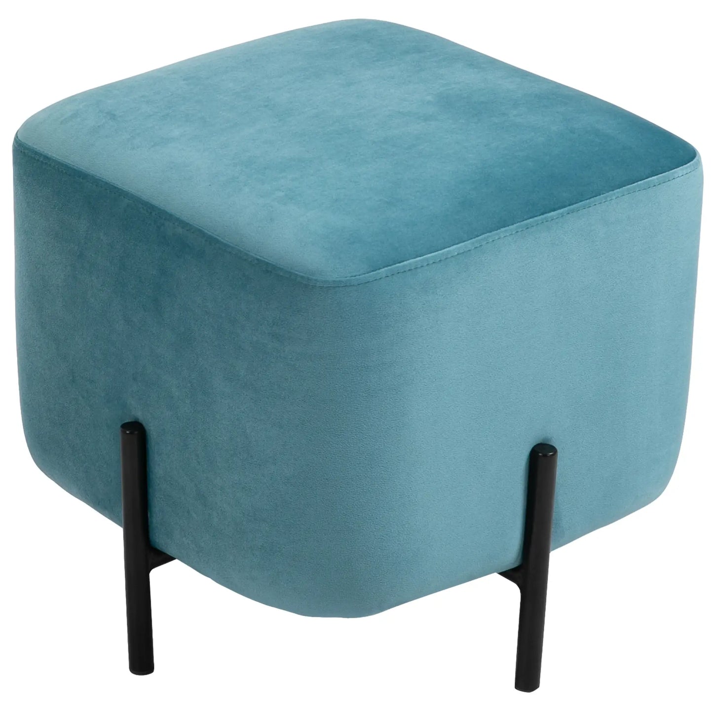 VelvetLuxe Ottoman Hocker - Türkis