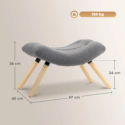 BerberEase Lounge Ottoman - Dunkelgrau