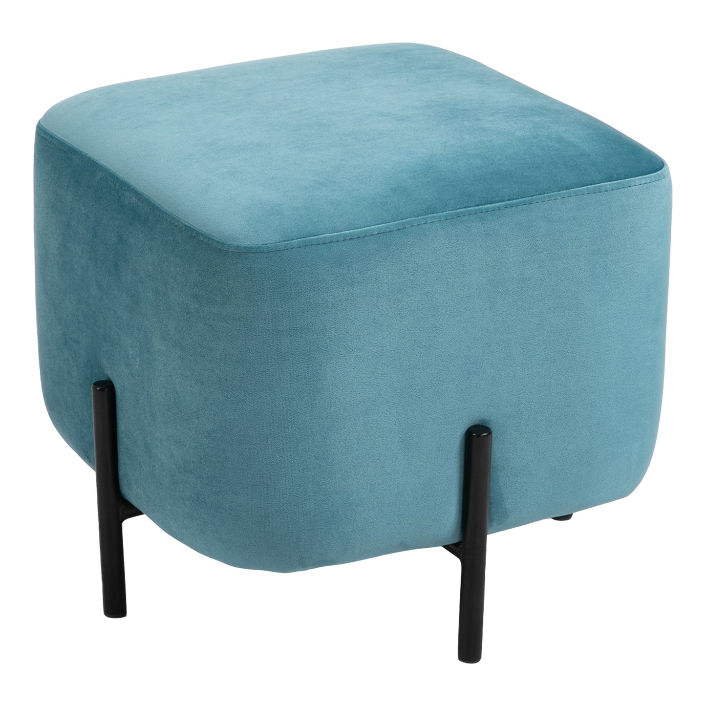VelvetLuxe Ottoman Hocker - Türkis
