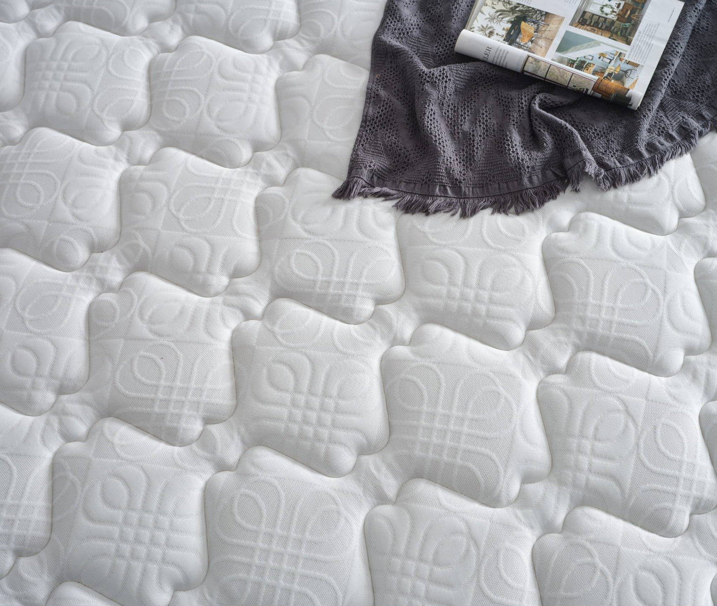 Boxspringbett Aura - Premium Komfort für erholsame Nächte - Hellgrau