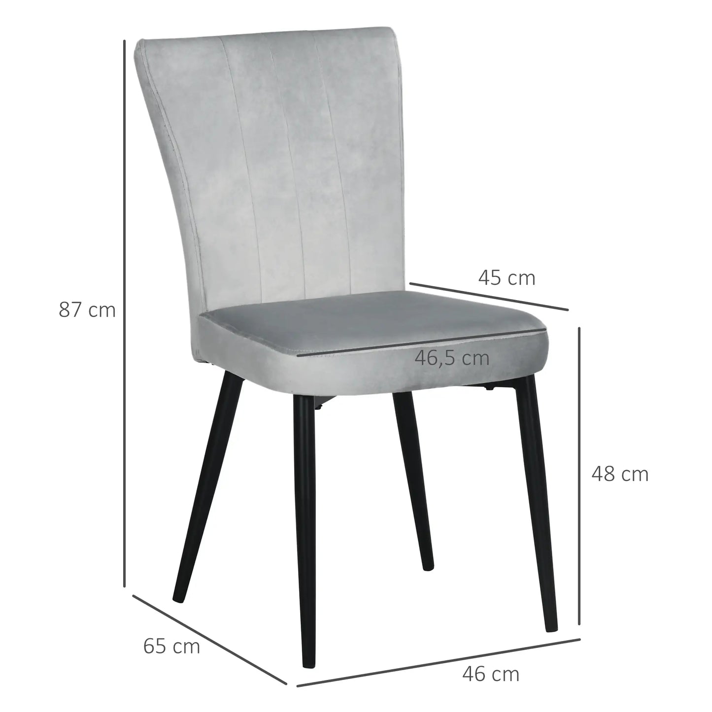 ComfortLine 4 – Modernes 4er-Set Ess- & Küchenstühle - Hellgrau
